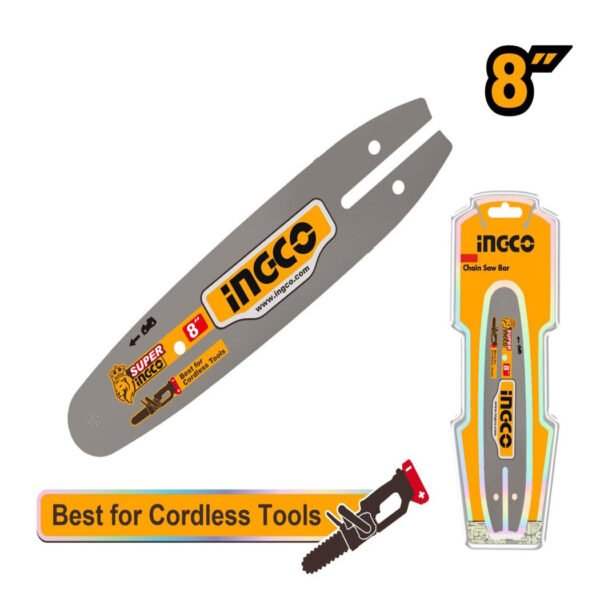 Guide-chaîne INGCO AGSB50801 8 pouces pour tronçonneuse compacte avec rail de coupe durable