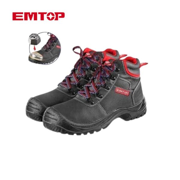 Bottes de sécurité EMTOP ESBS42P46 taille 46 pour travaux de chantier et protection des pieds