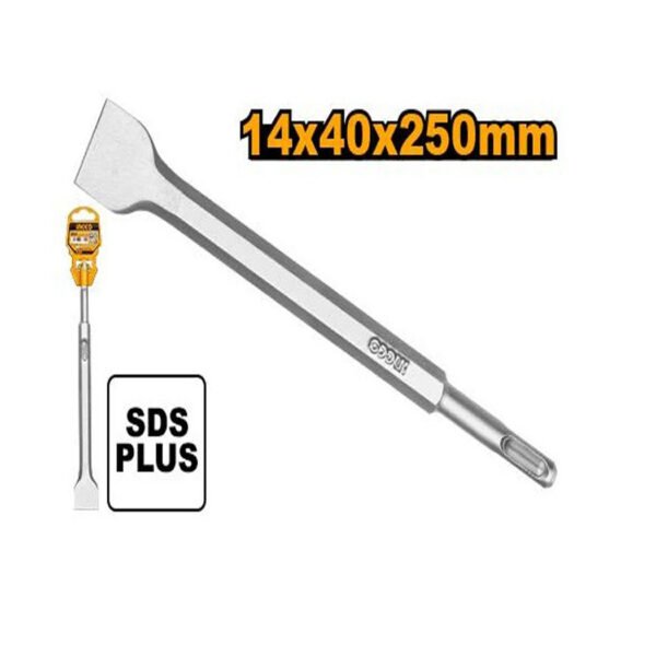 Burin pointu SDS Plus 14×250 mm INGCO pour travaux de démolition et maçonnerie