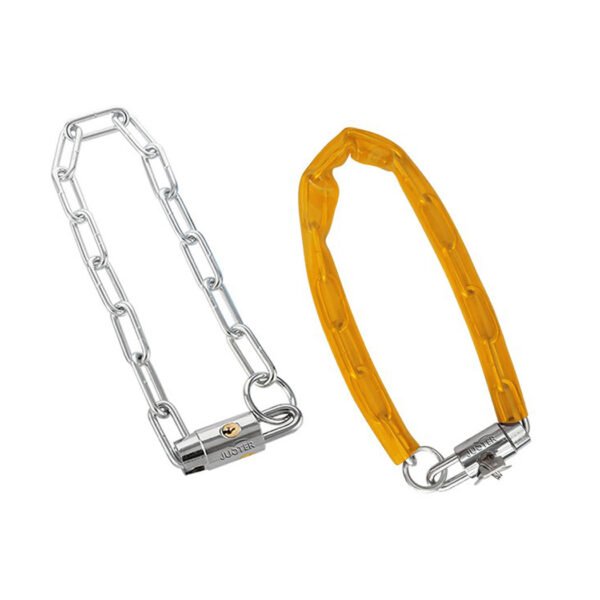 Antivol chaîne JUSTER JLD23202 115 mm compact avec gaine protection jaune