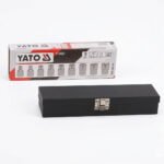 Coffret de 9 douilles Torx EMTOP 1/2" E10 à E24 pour travaux mécaniques et serrage professionnel