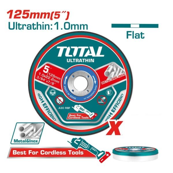 DISQUE A TRONÇ 125MM 1MMX22,2MM TAC21012525 TOTAL