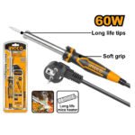 Fer à souder électrique INGCO SI0268 60W avec pointe métallique et support pour travaux électroniques et bricolage
