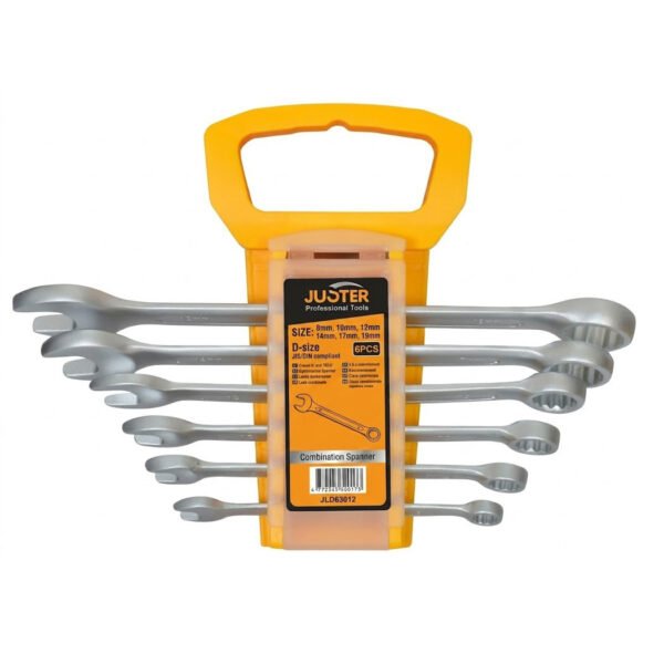 Jeu de clés mixtes JUSTER JLD63012 8-19 mm acier chrome vanadium outil mécanique professionnel