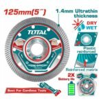 DISQUE DIAMANT A BETON 125MM 5″ TAC2151251 TOTAL