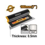 Truelle INGCO HSCL00701 de 180 mm pour application et lissage d’enduit sur plaques de plâtre