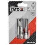 KIT 3 ADAPTATEURS SDS-PLUS DOUILLES 1/4" 3/8" 1/2" YT-04686 YATO