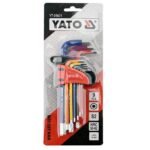 JEU 9 CLES MALE HEX.1.5 - 10MM S2 LONG COLORE YT-05631 YATO
