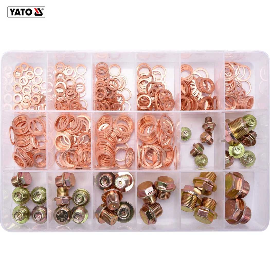 YT-06864-1 ASSORTIMENT DE 534 VIS ET JOINTS DE CARTER D'HUILE YT-06864 YATO – Image 1