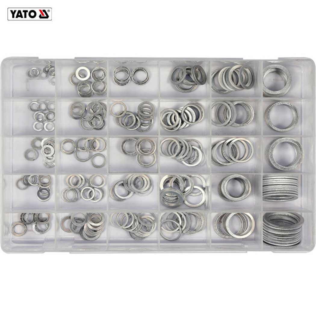YT-06865 ASSORTIMENT DE 300 JOINTS D'ETANCHEITE EN ALUMINIUM YT-06865 YATO – Image 1