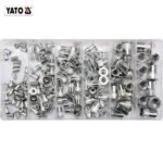 ASSORTIMENT DE 150 ECROUS EN ALUMINIUM M3-M10 YT-36460 YATO