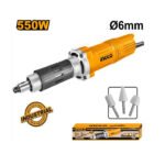 Meuleuse droite INGCO PDG5501 550W avec mandrin 6 mm pour meulage et polissage de précision.
