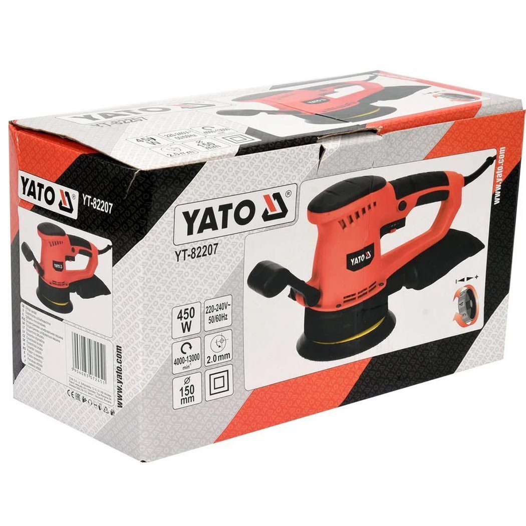 82207 PONCEUSE EXCENTRIQUE 450W 150MM YT-82207 YATO – Image 1