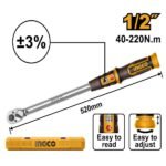 Clé dynamométrique INGCO 1/2" 40~220 Nm HPTW1220N8