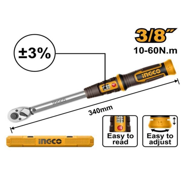 Clé dynamométrique INGCO HPTW3860N8 3/8″