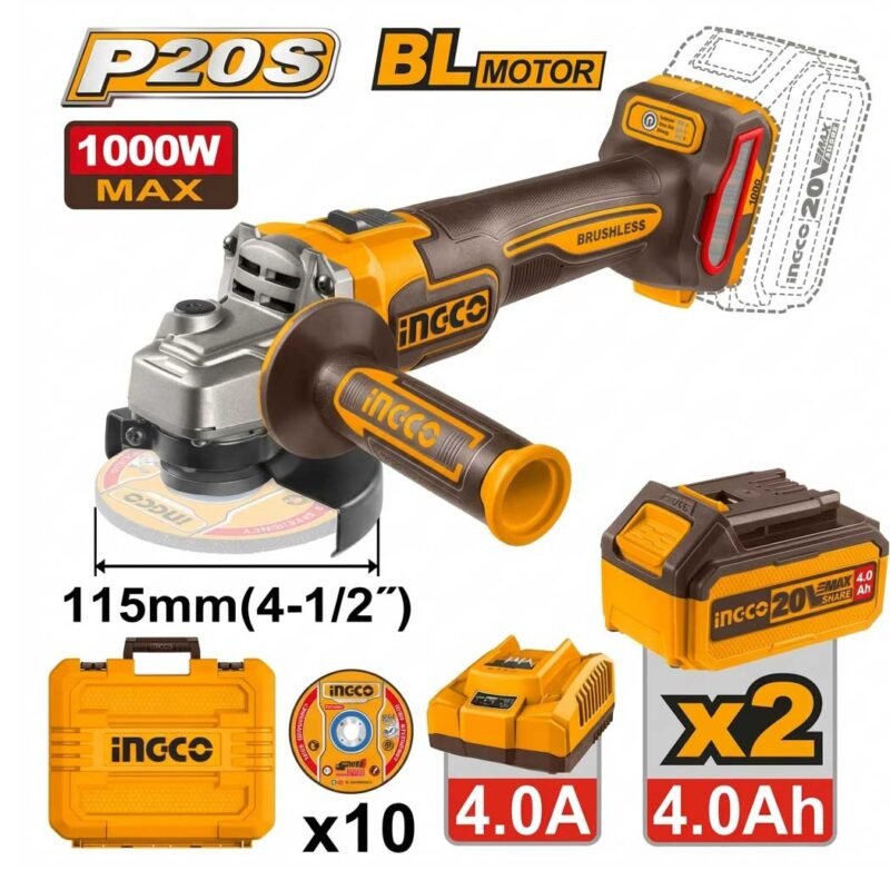 MEULEUSE D'ANGLE 20V INGCO 20V 115MM CAGLI271532