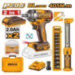CLÉ À CHOC SANS FIL 405 N·M 2EN1 INGCO COSLI23056