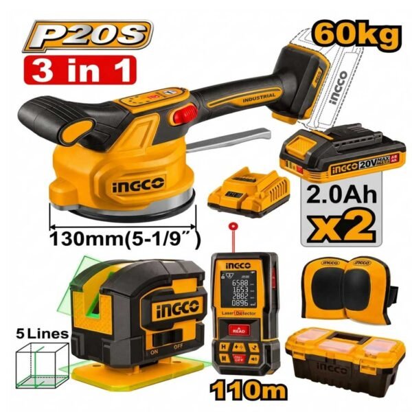 KIT COMBINÉ SANS FIL INGCO P20S 20V COSLI260106