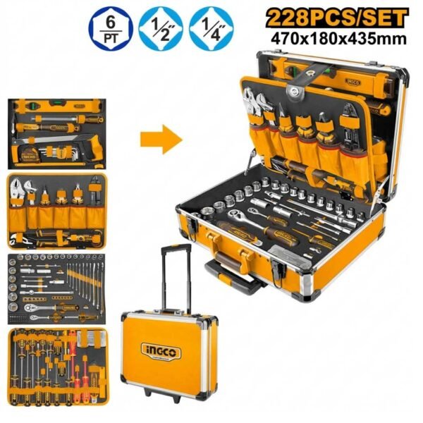 COFFRET D’OUTILS À MAIN 228 PIÈCES INGCO HKTHP52288
