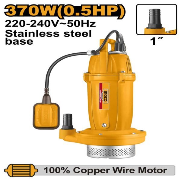 POMPE SUBMERSIBLE 370W 0,5 HP INGCO SPC37068